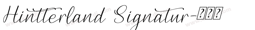Hintterland Signatur字体转换